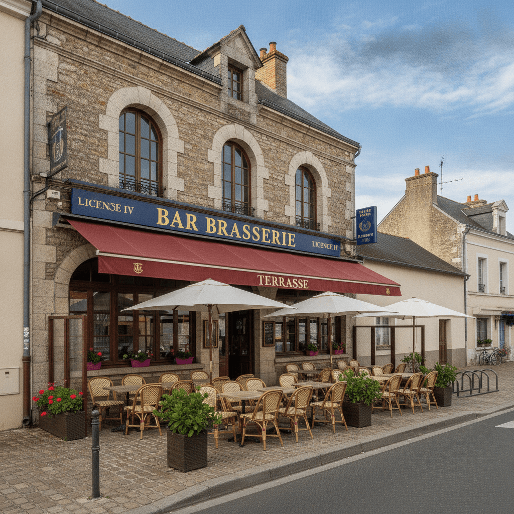 Bar-brasserie à Sainte-Flaive-Des-Loups : terrasse - licence IV - Image 1
