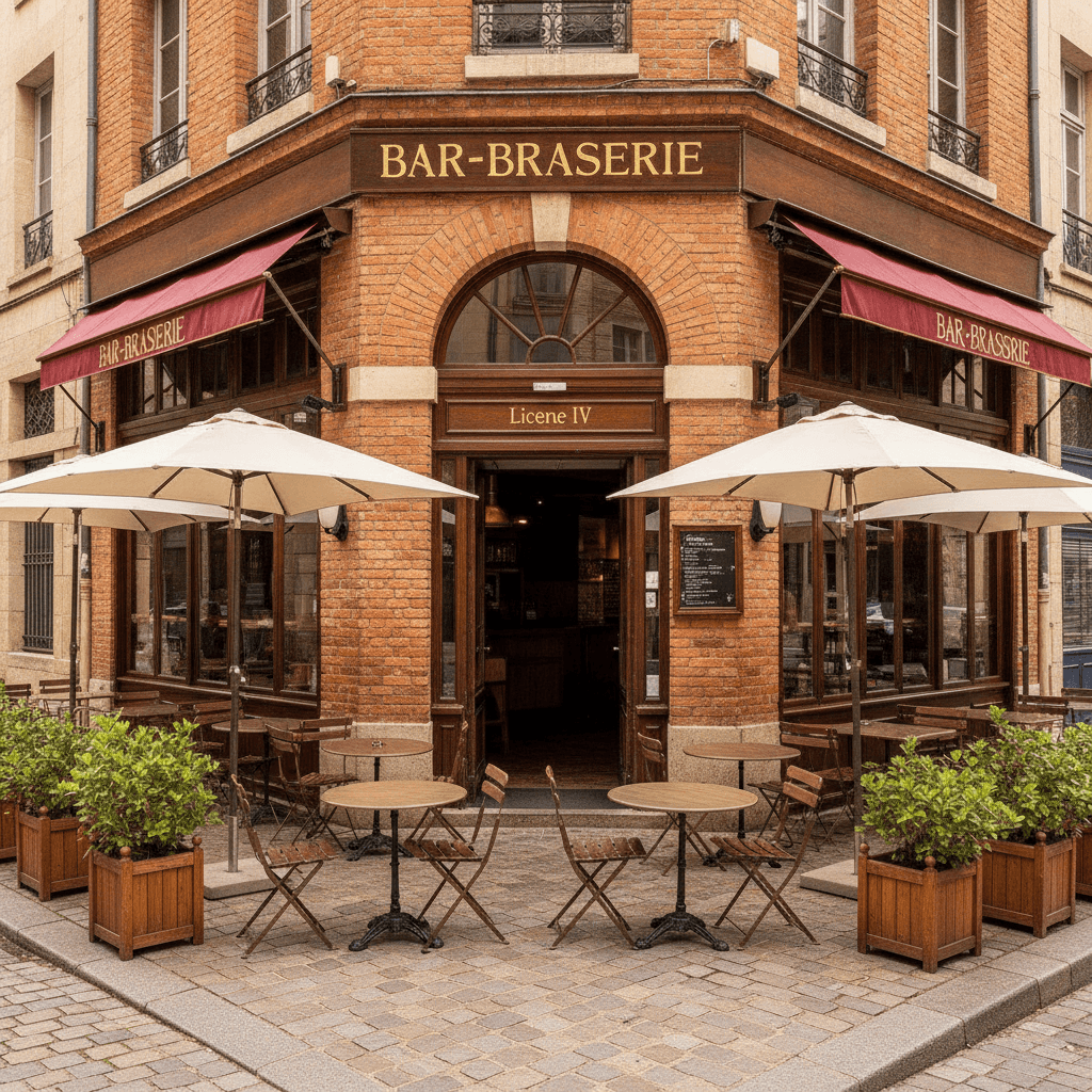 Bar-brasserie 70m² à Toulouse : terrasse - licence IV