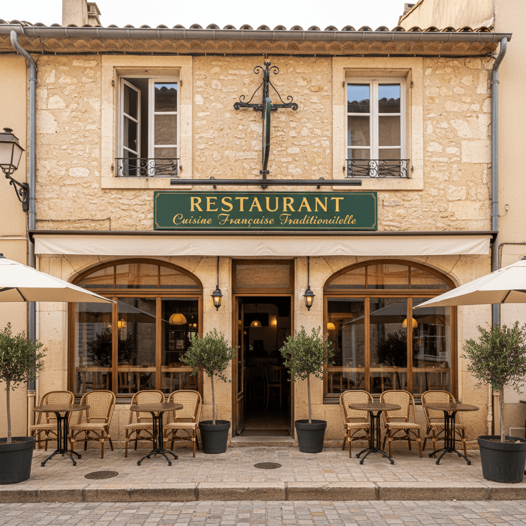 Restaurant à L'Isle-Sur-La-Sorgue : terrasse - extraction - Image 1