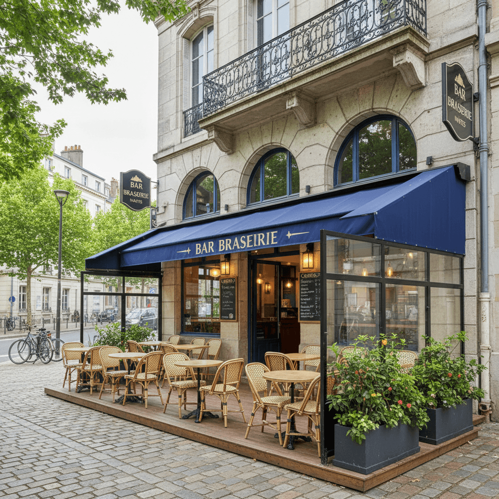 Bar-brasserie 80m² à Nantes : terrasse - licence IV - Image 1