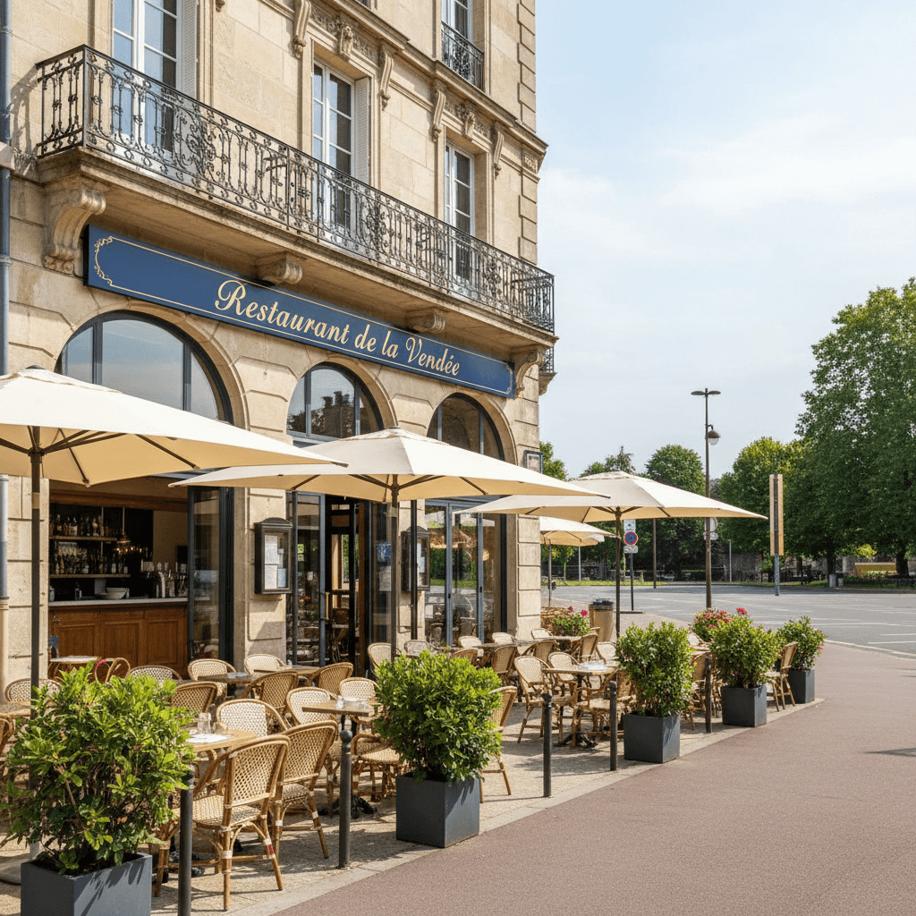 Restaurant 1200m² à La Roche-Sur-Yon : terrasse - licence IV - Image 1