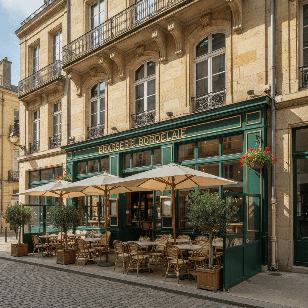Bar-brasserie 600m² à Bordeaux : terrasse - licence IV