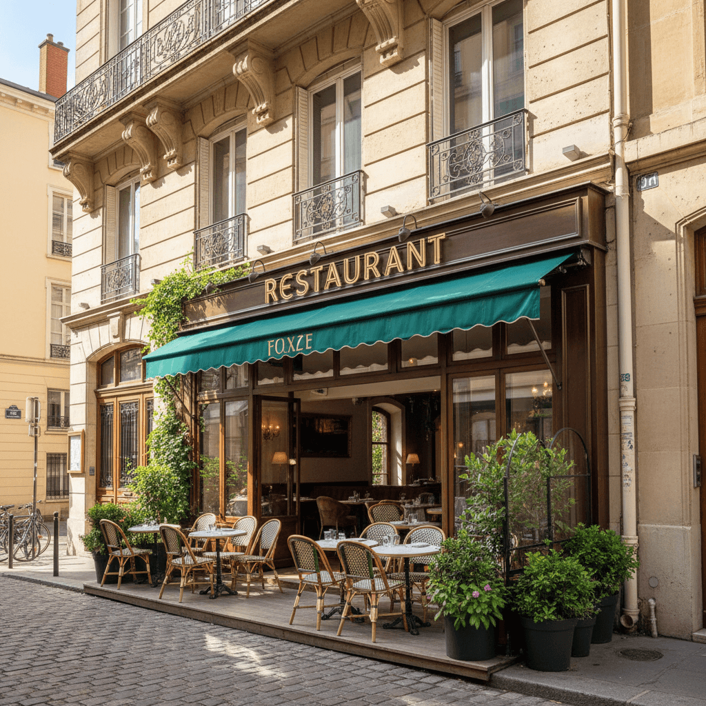 Restaurant 140m² à Lyon : terrasse - extraction