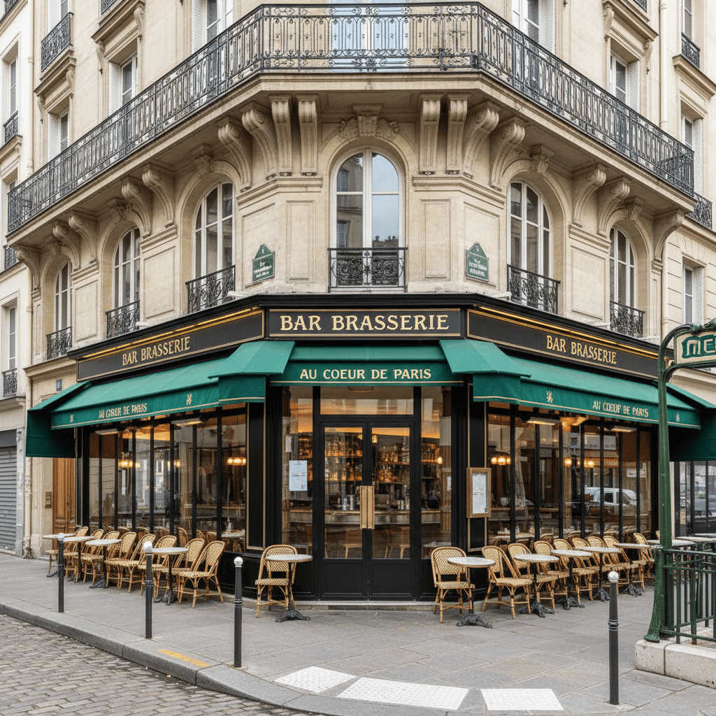 Bar-Brasserie au Coeur de Paris avec Terrasse