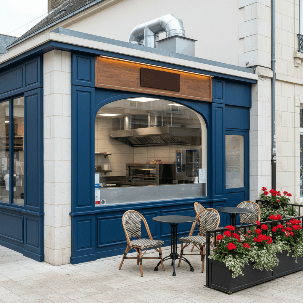 Fast-food 20m² à Nantes : extraction