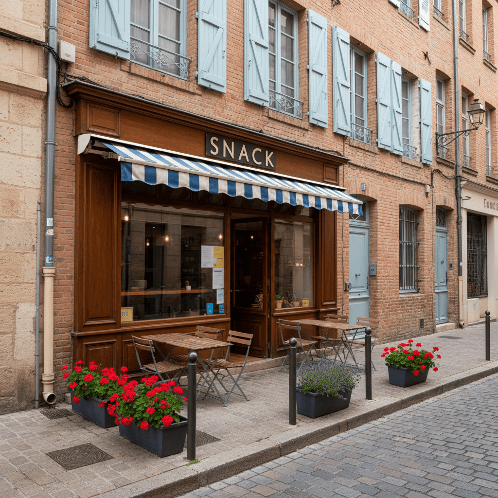 Snack 52m² à Toulouse : terrasse