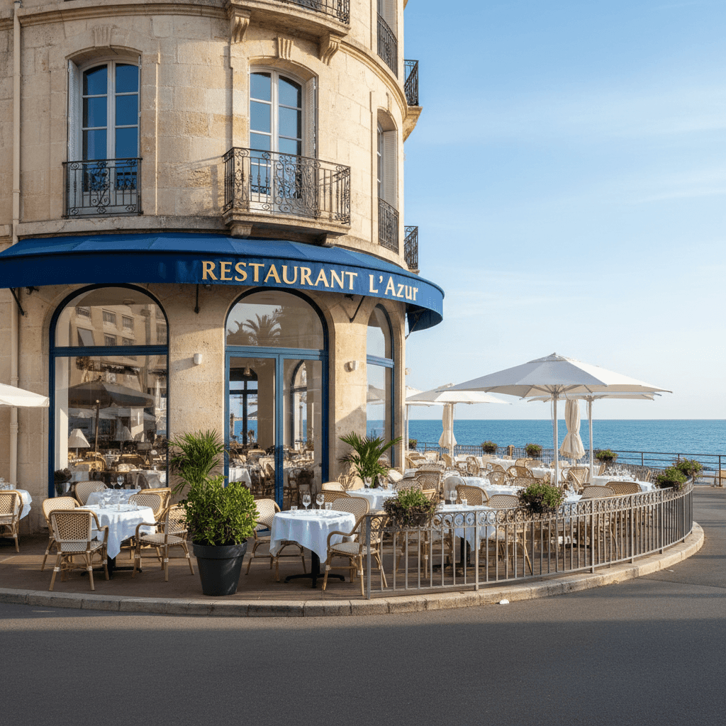 Restaurant à Valras-Plage : terrasse - licence IV - Image 1