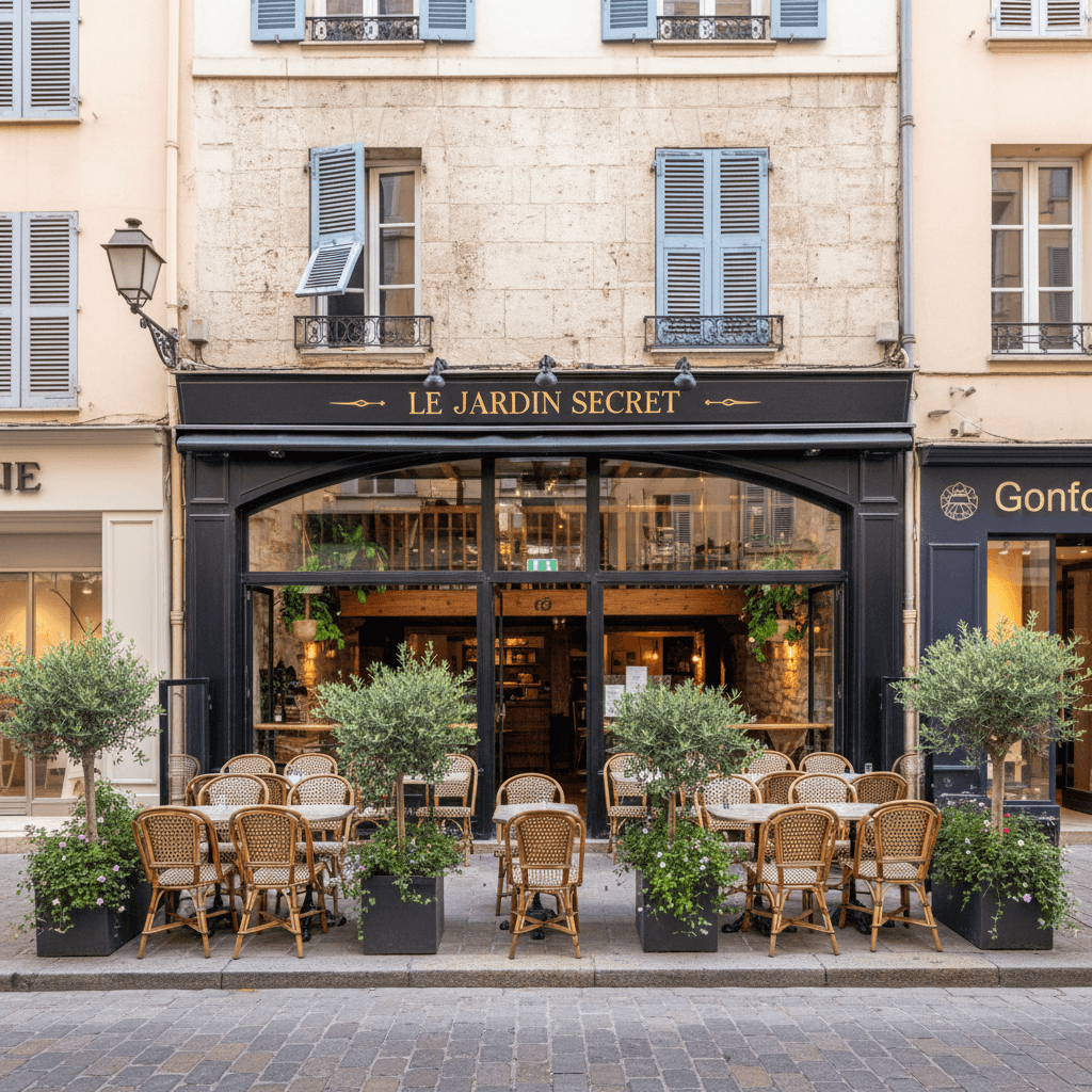 Restaurant 67m² à Nice : terrasse - extraction