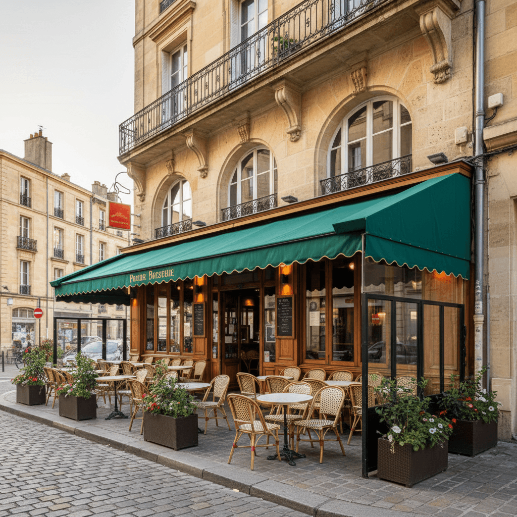 Bar-brasserie 139m² à Bordeaux : terrasse - licence IV