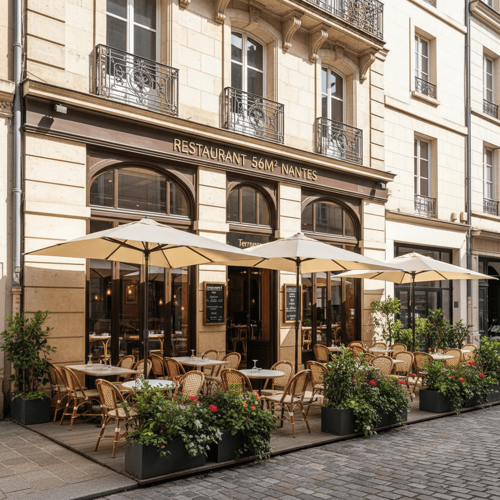 Restaurant 56m² à Nantes : terrasse