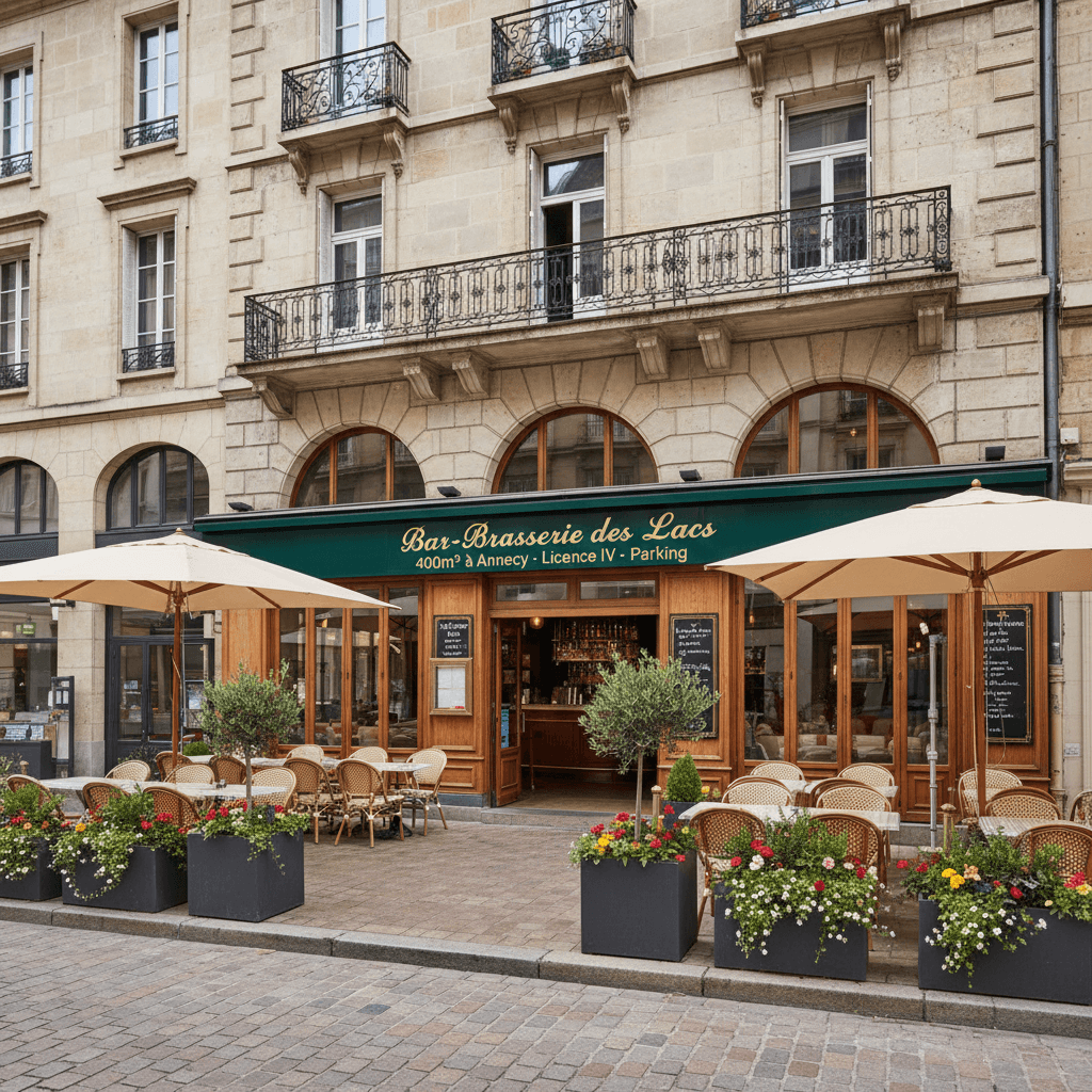 Bar-brasserie 400m² à Annecy : licence IV - parking - Image 1