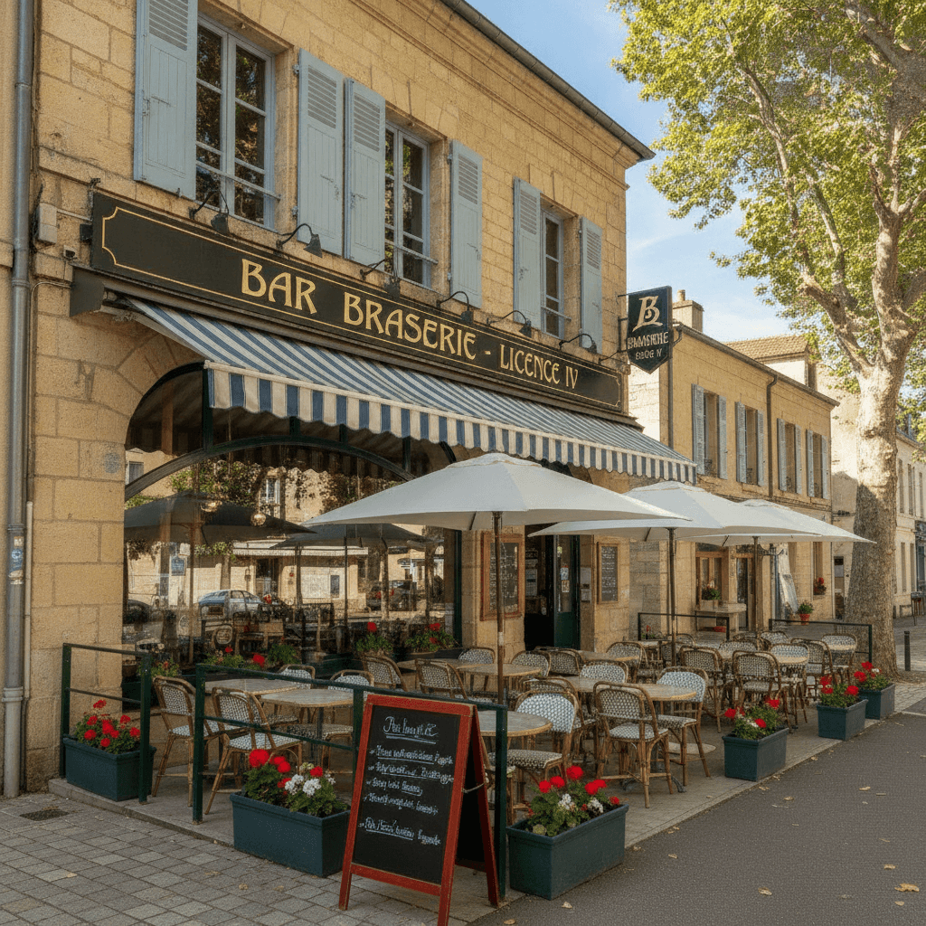 Bar-brasserie à Périgueux : terrasse - licence IV - Image 1