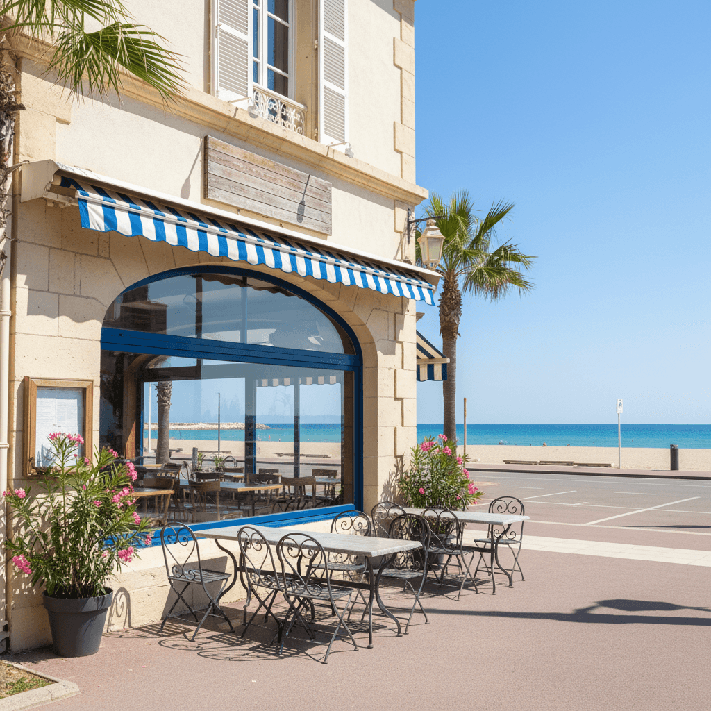Restaurant 1200m² à Agde : terrasse - licence IV - Image 1