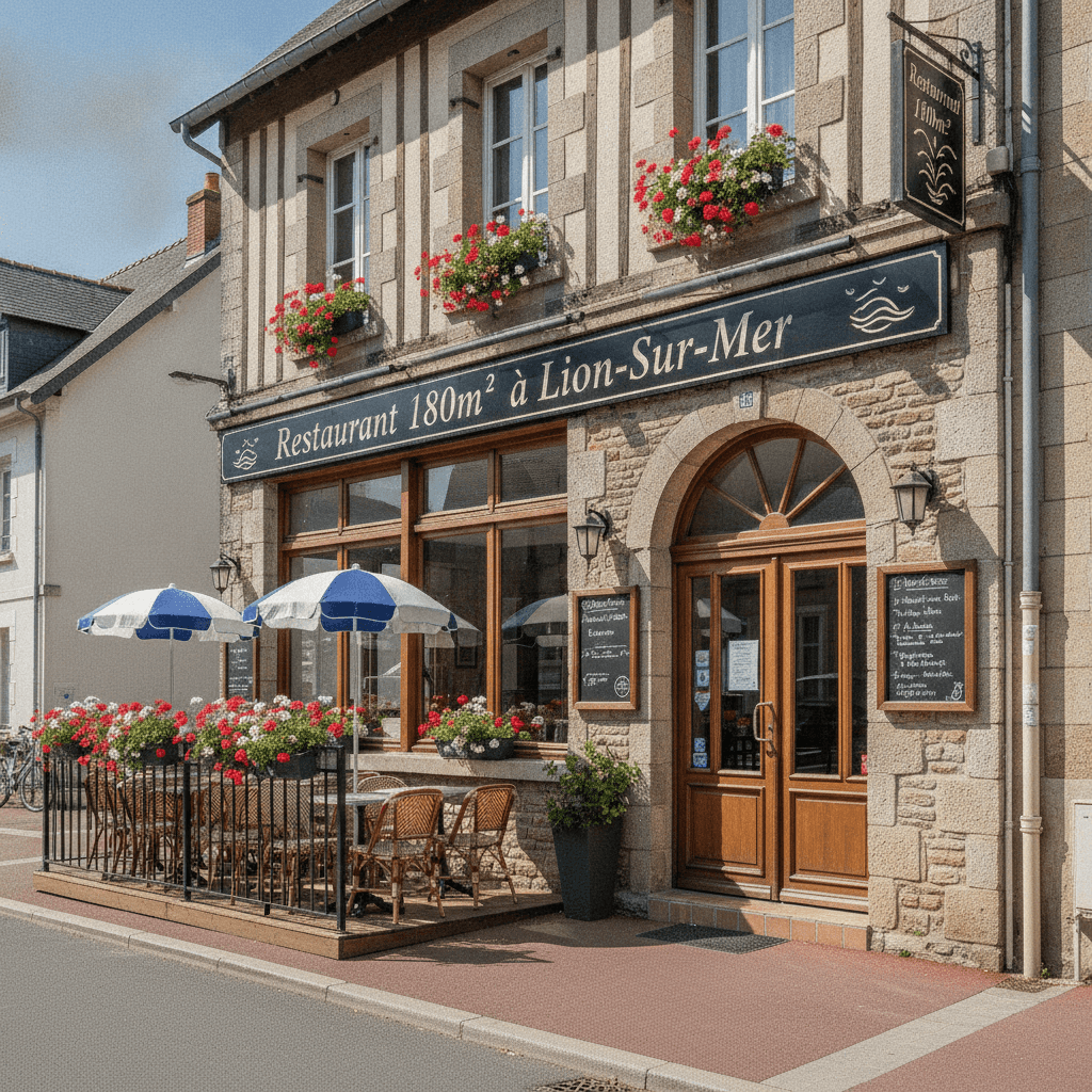 Restaurant 180m² à Lion-Sur-Mer : terrasse - licence IV - Image 1