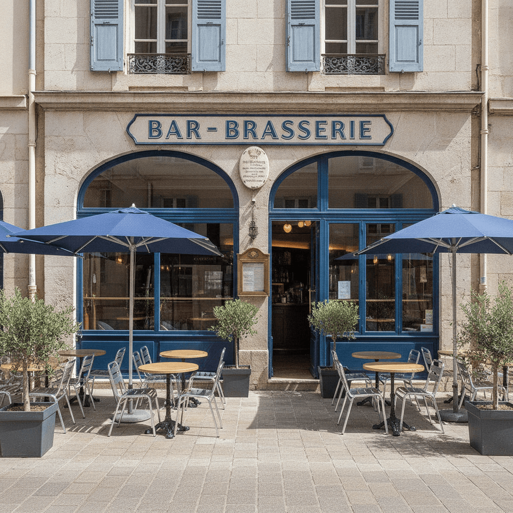 Bar-brasserie 35m² à Toulon : terrasse - licence IV