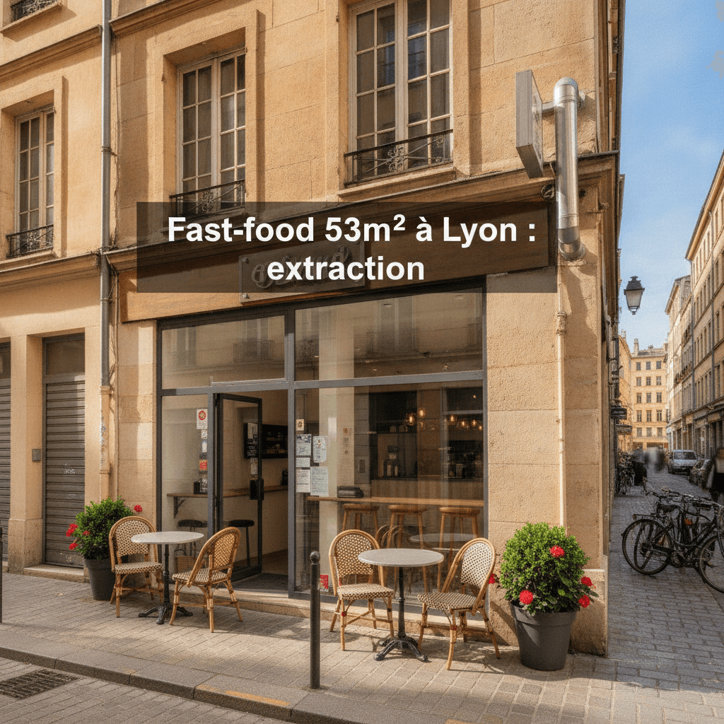 Fast-food 53m² à Lyon : extraction