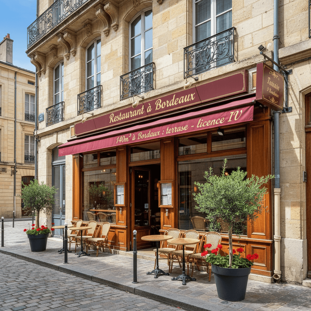 Restaurant 140m² à Bordeaux : terrasse - licence IV