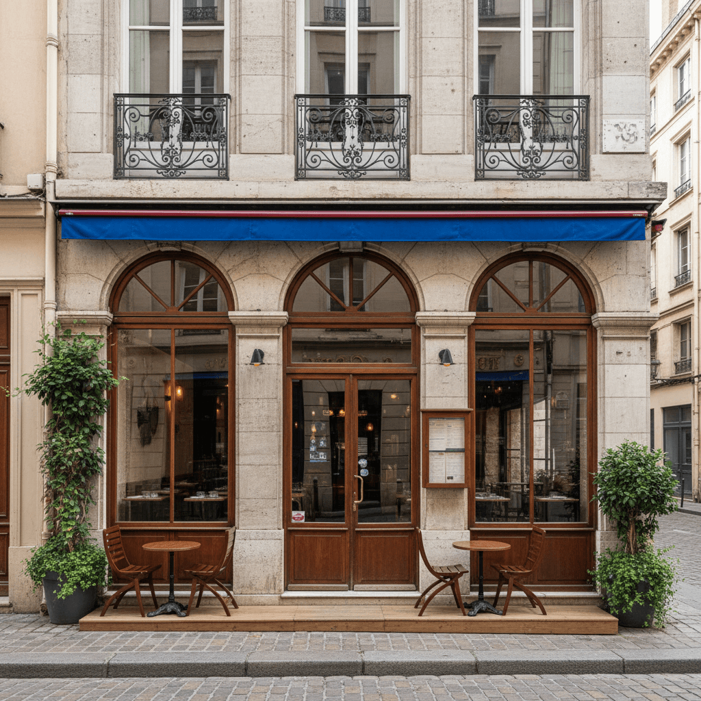 Restaurant 48m² à Lyon : terrasse - extraction