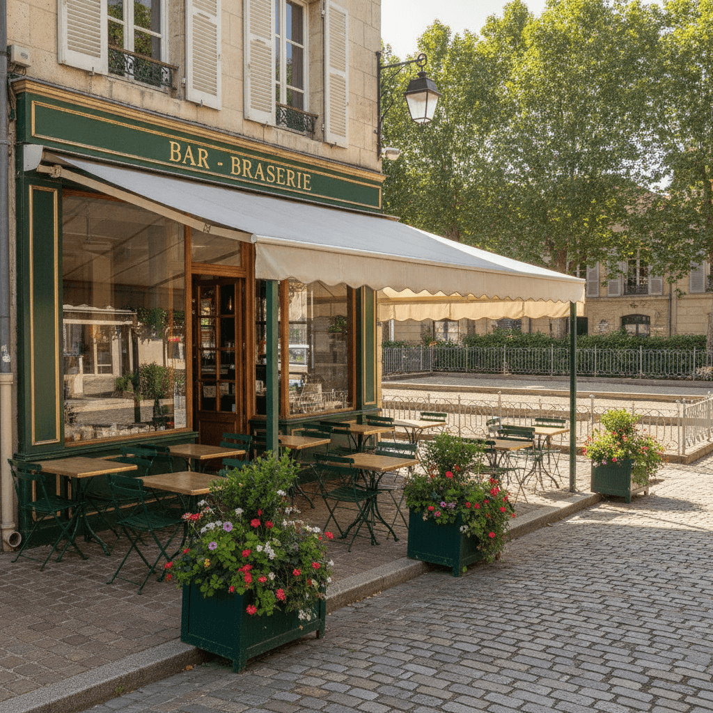 Bar-brasserie 316m² à La Ville-Aux-Dames : terrasse - licence IV - Image 1