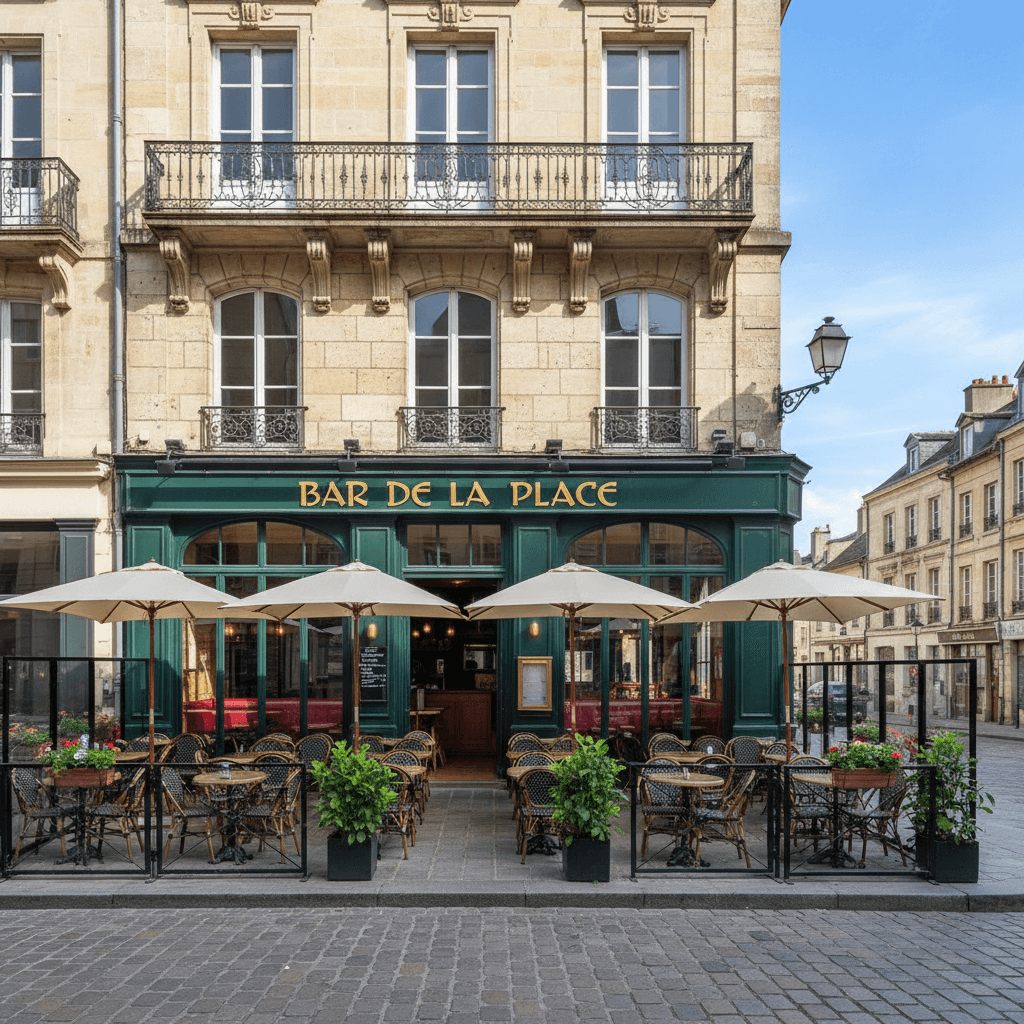 Bar-brasserie 80m² à Rouen : terrasse - licence IV