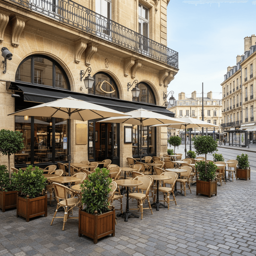 Bar-brasserie 200m² à Bordeaux : terrasse - licence IV
