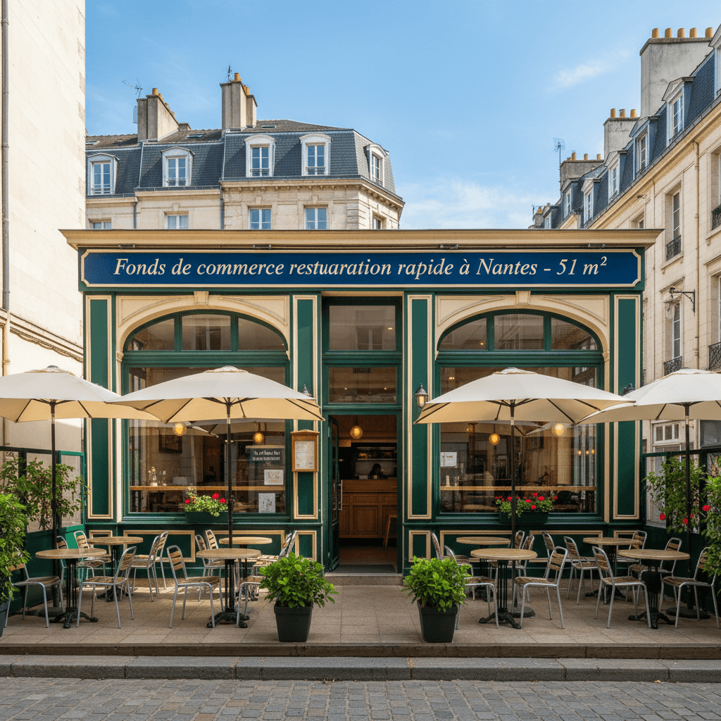 Fast-food 51m² à Nantes : terrasse - Image 1