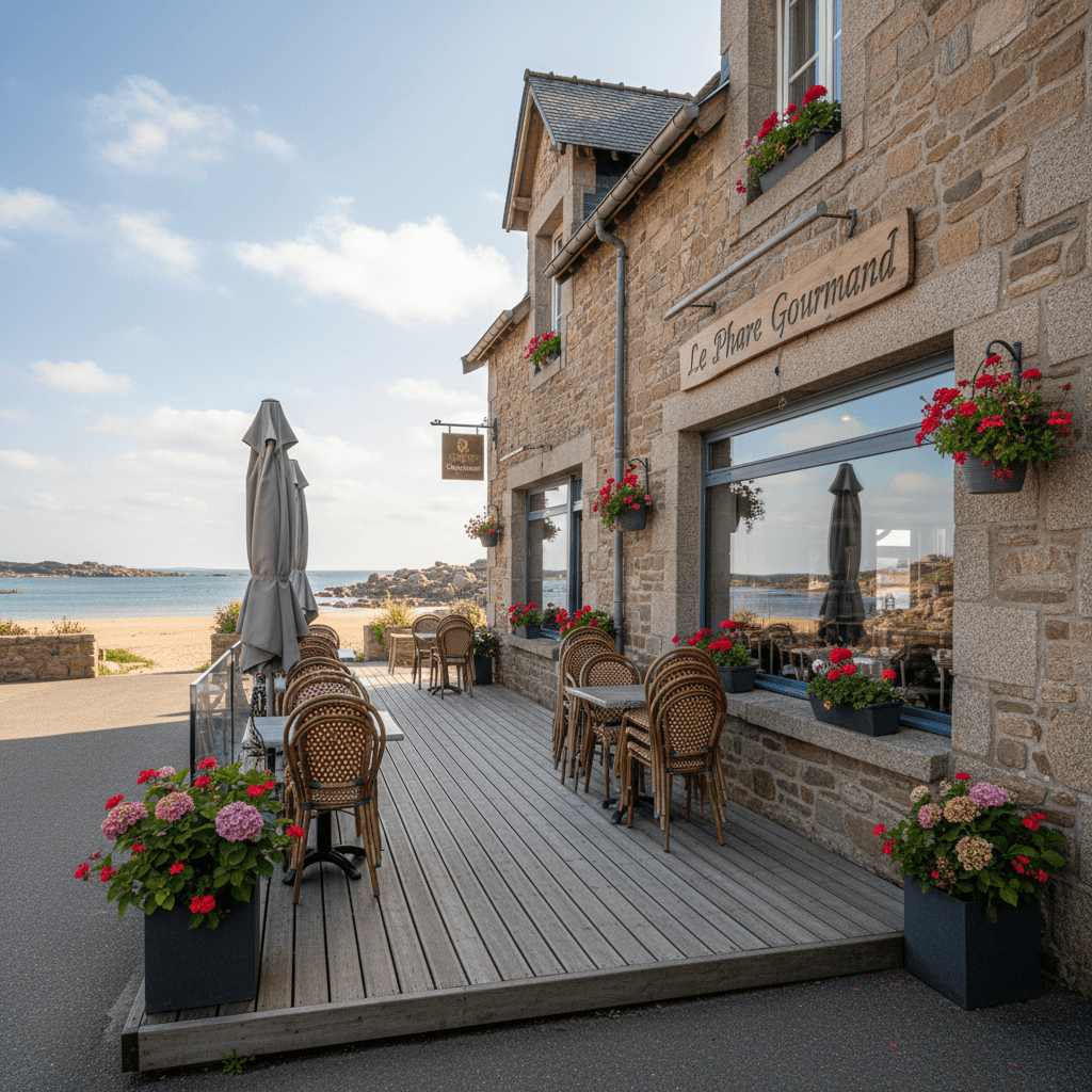Restaurant 200m² à Trégastel : terrasse - licence IV - Image 1