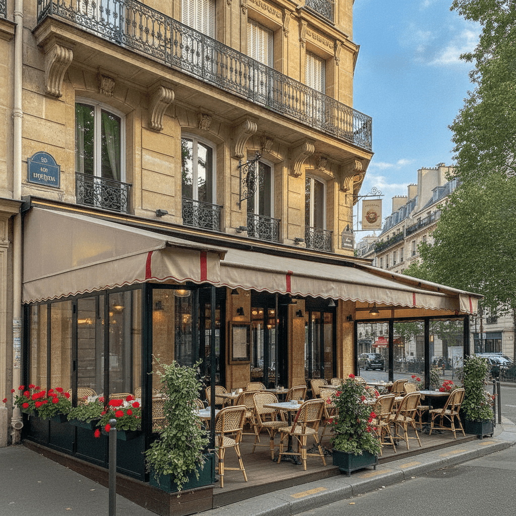 Restaurant 80 couverts à Paris : terrasse - extraction en redressement - Image 1