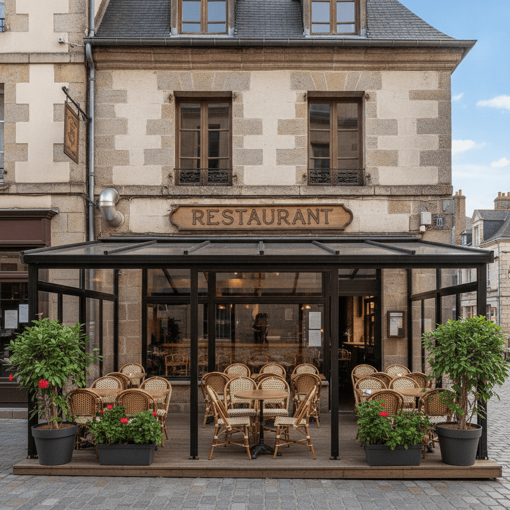 Restaurant à Rennes : terrasse - extraction - Image 1