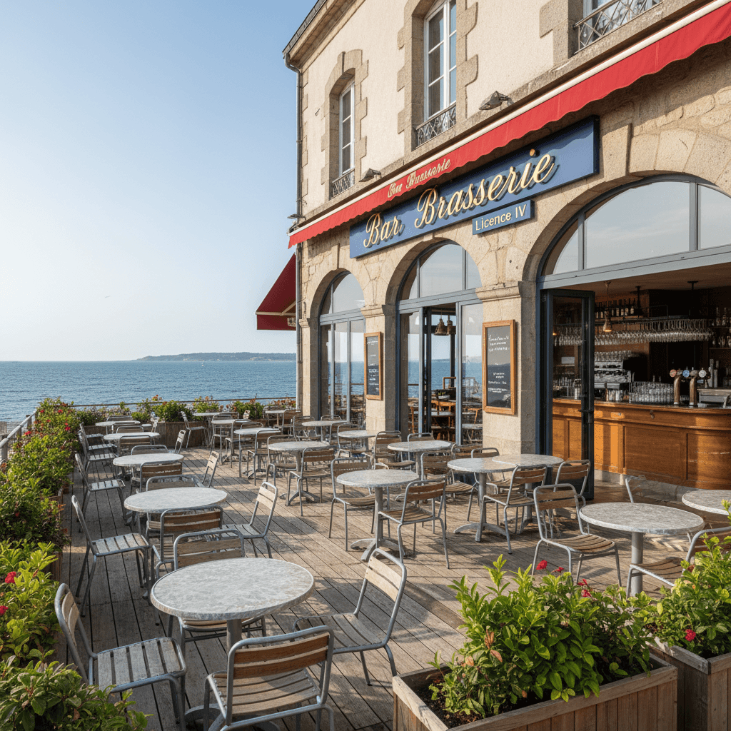 Bar-brasserie à Vannes : terrasse - licence IV - Image 1