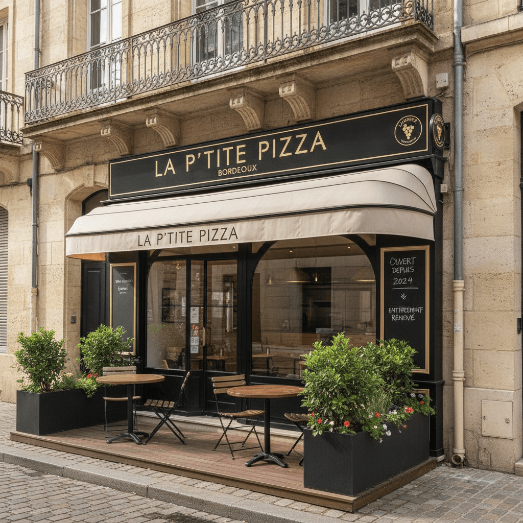 Fast-food 65m² à Bordeaux : terrasse - licence IV