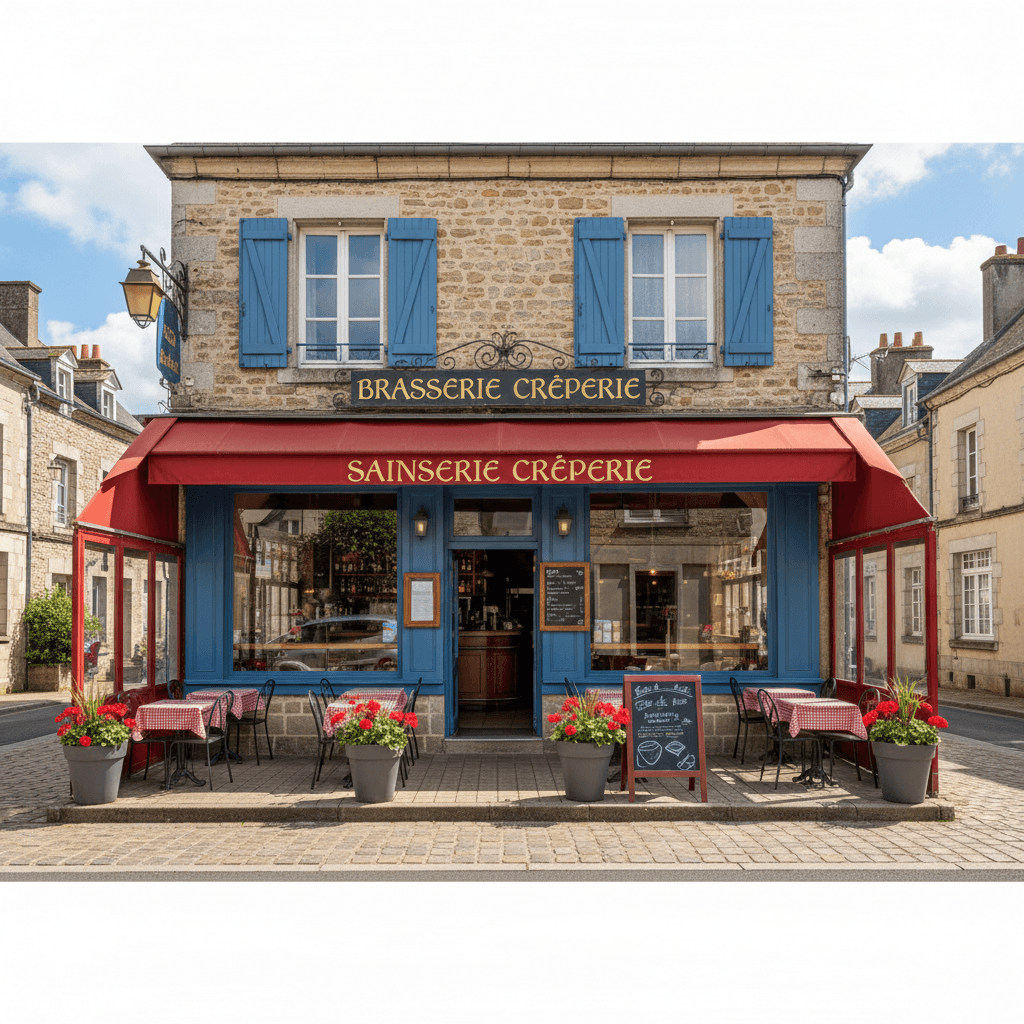 Bar-brasserie 159m² à Sainte-Mère-Église : terrasse - licence IV - Image 1