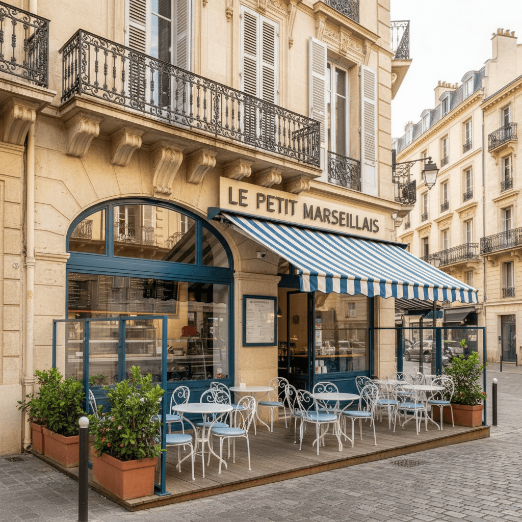 Snack 70m² à Marseille : terrasse