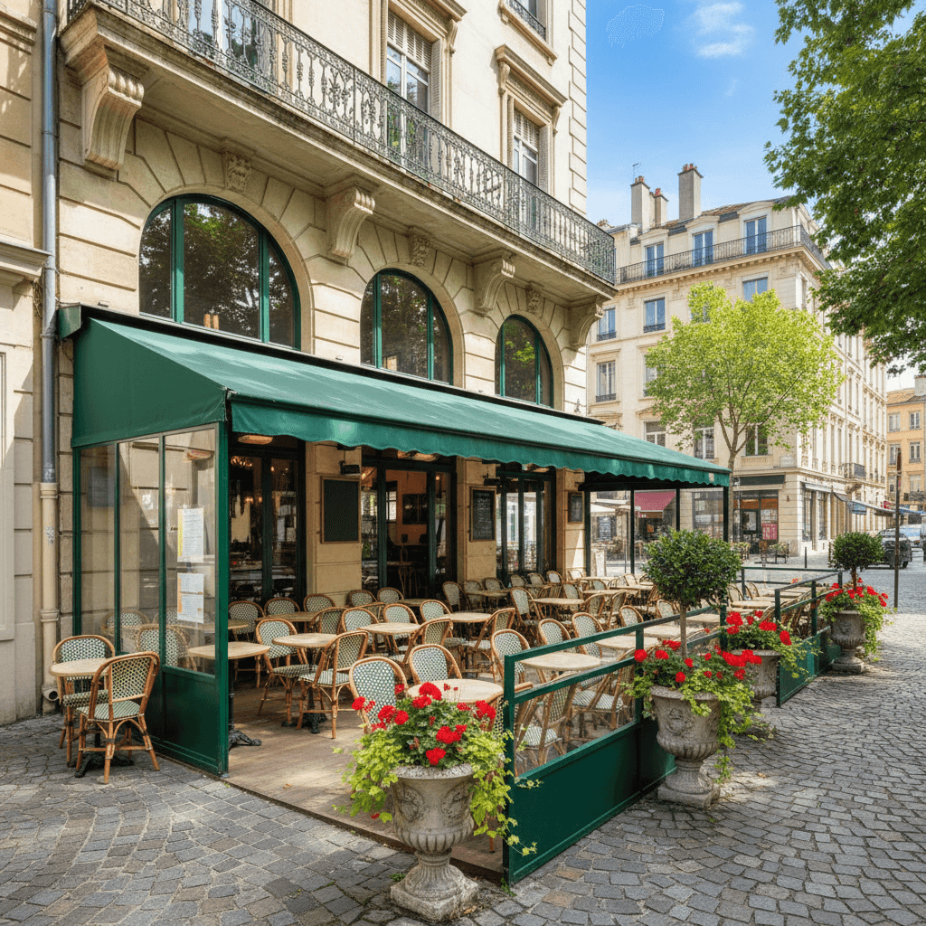 Bar-brasserie 80m² à Lyon : terrasse - licence IV