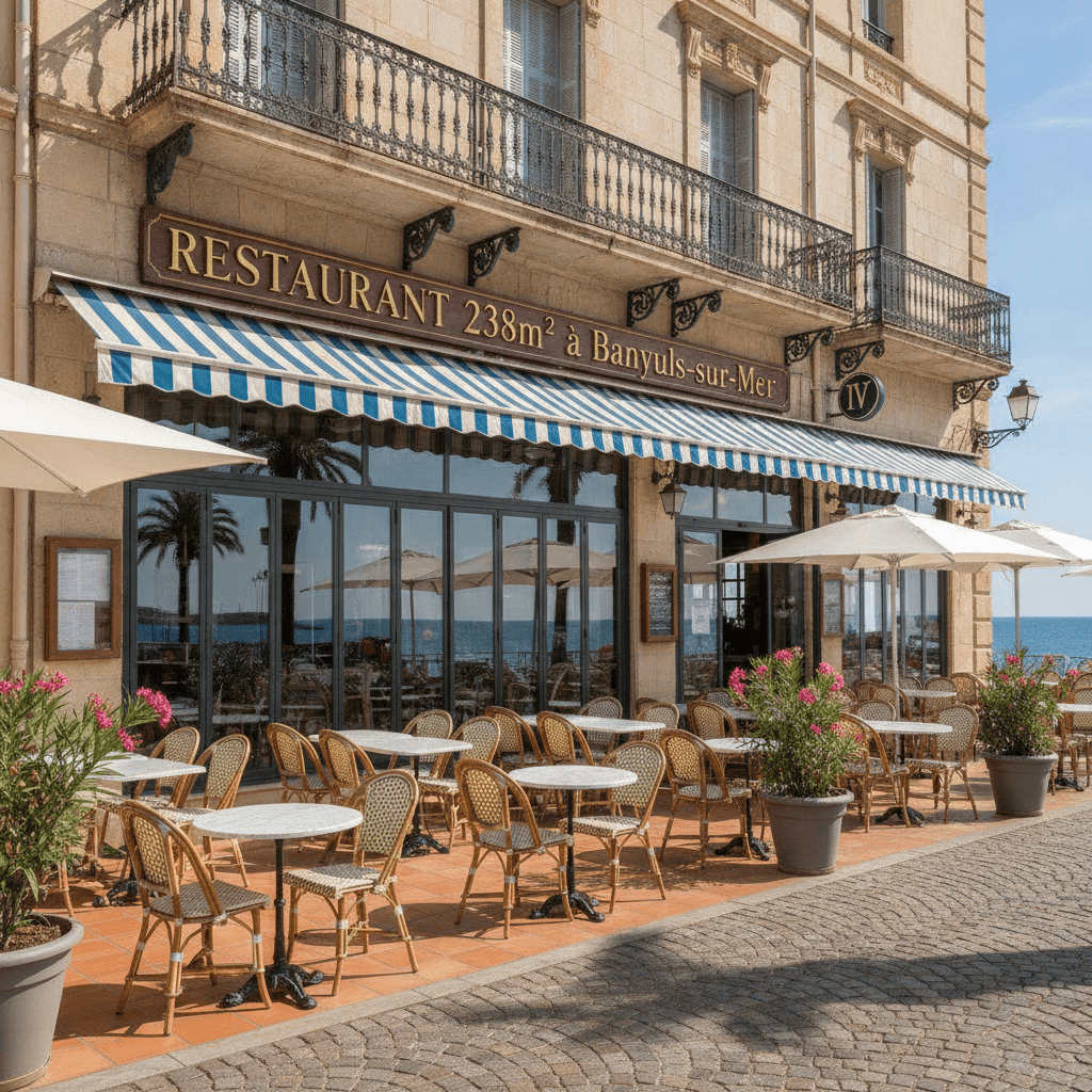 Restaurant 238m² à Banyuls-sur-Mer : terrasse - licence IV - Image 1