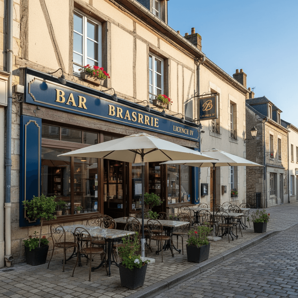 Bar-brasserie 180m² à Beaumont-Sur-Sarthe : terrasse - licence IV - Image 1