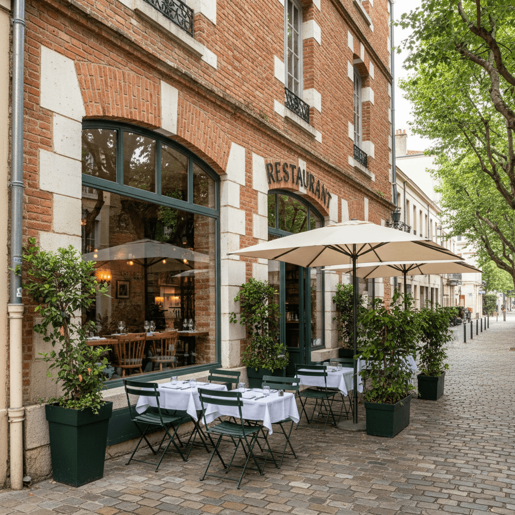 Restaurant 128m² à Toulouse : terrasse - extraction
