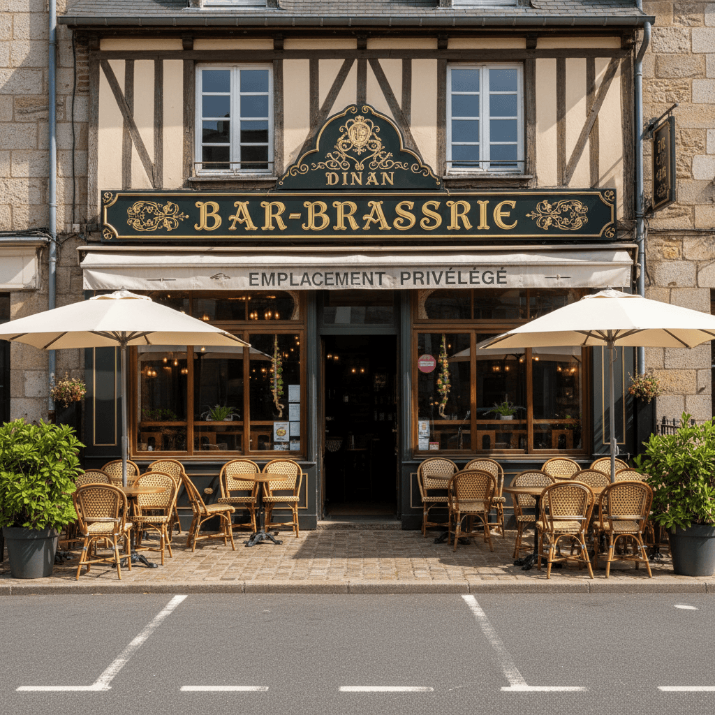 Bar-brasserie 200m² à Dinan : terrasse - licence IV - Image 1