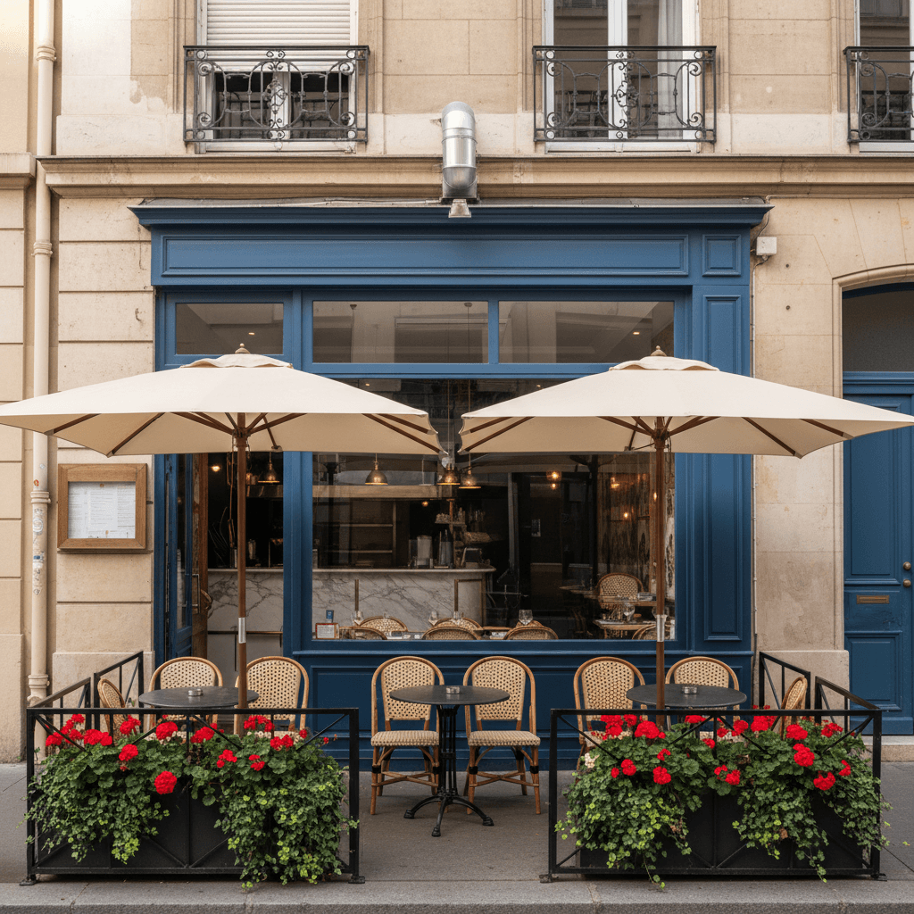 Restaurant 50m² à Lyon : terrasse - extraction