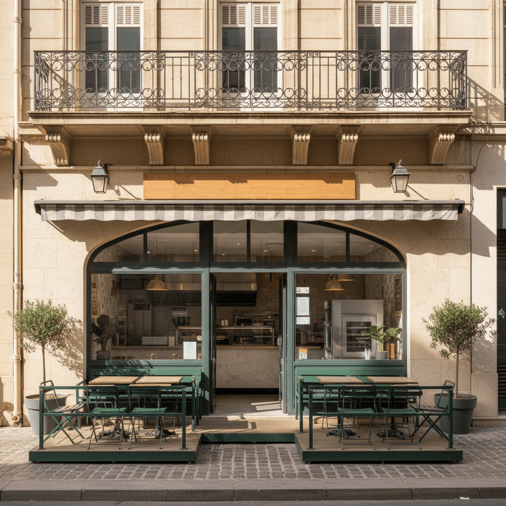 Fast-food 70m² à Marseille : terrasse - extraction