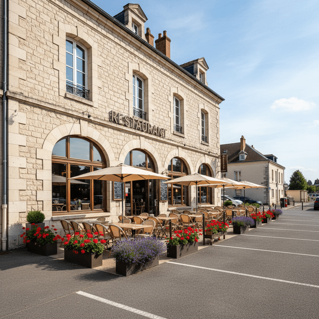 Restaurant à Meyzieu : terrasse - extraction - Image 1