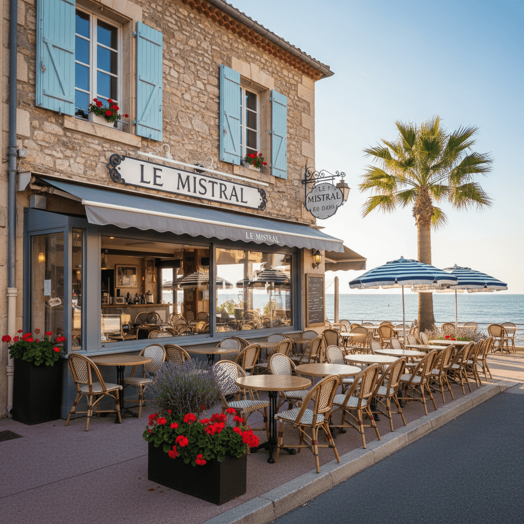 Restaurant à Fréjus : terrasse - extraction - Image 1