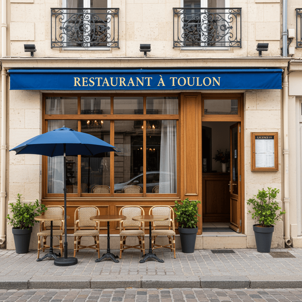 Restaurant à Toulon : terrasse - licence IV