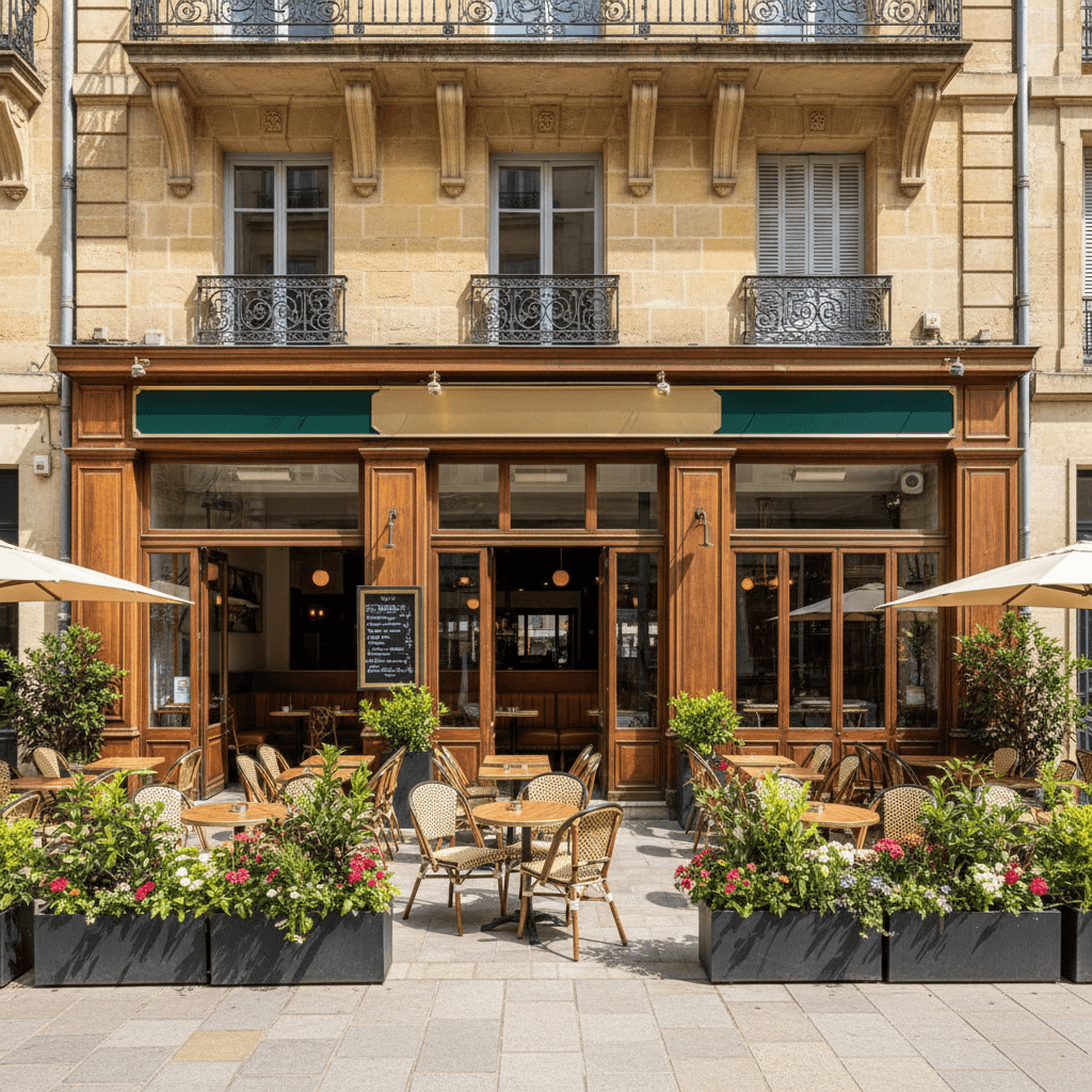 Bar-brasserie 180m² à Bordeaux : terrasse - licence IV