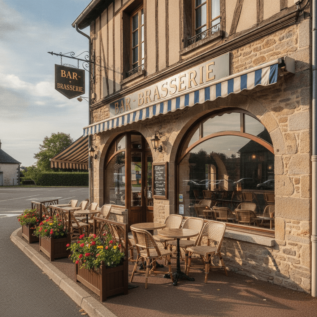 Bar-brasserie 350m² à Écardenville-la-Campagne : terrasse - licence IV - Image 1