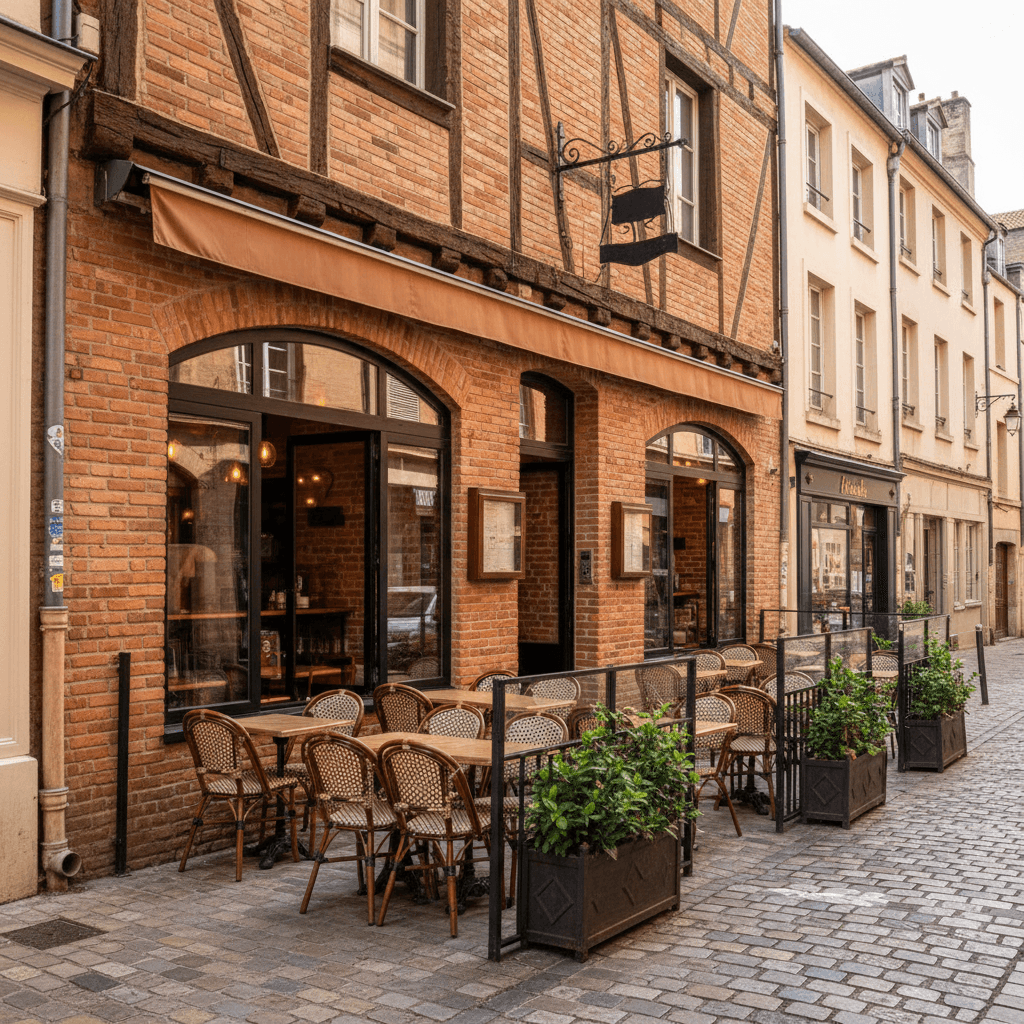 Restaurant à Toulouse : terrasse - extraction - Image 1