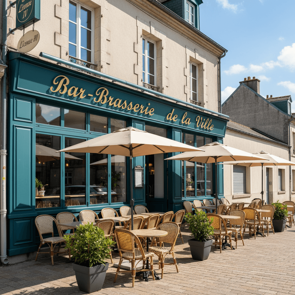 Bar-brasserie à Beaucouzé : terrasse - licence IV - Image 1