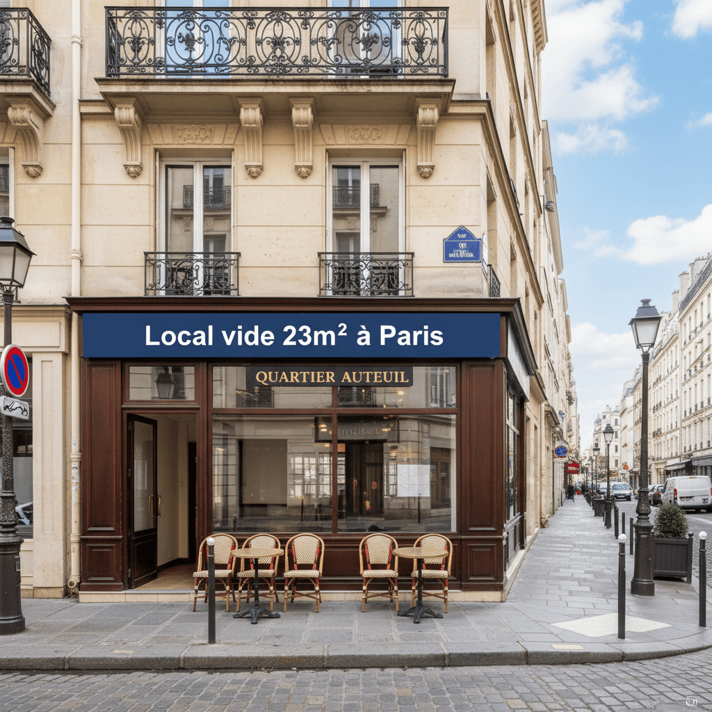 Local vide 23m² à Paris