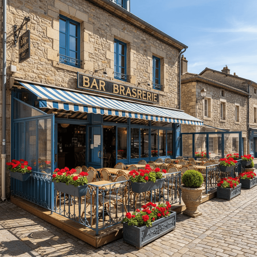 Bar-brasserie à Colmars : terrasse - licence IV - Image 1