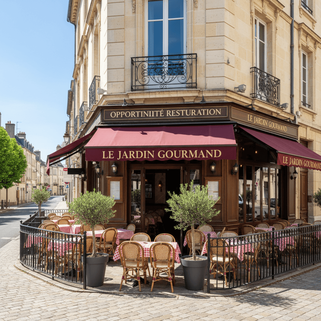 Restaurant à Sancé : terrasse - extraction - Image 1
